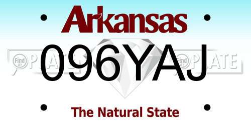 096YAJ Arkansas License Plate