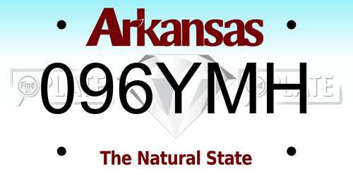 096YMH Arkansas License Plate
