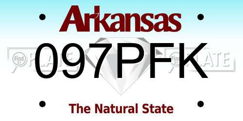 097PFK Arkansas License Plate