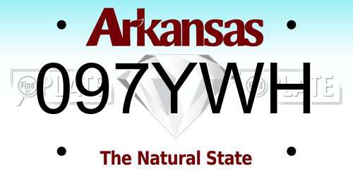 097YWH Arkansas License Plate