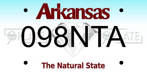 098NTA Arkansas License Plate