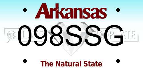 098SSG Arkansas License Plate