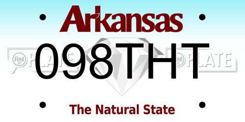 098THT Arkansas License Plate