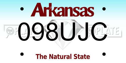 098UJC Arkansas License Plate