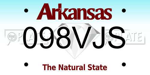 098VJS Arkansas License Plate