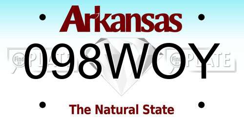 098WOY Arkansas License Plate
