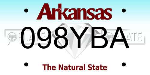 098YBA Arkansas License Plate