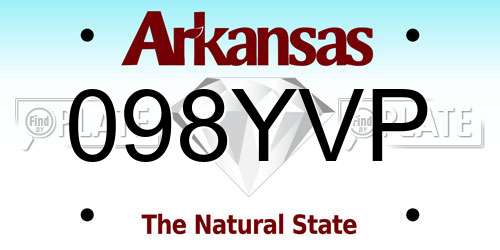 098YVP Arkansas License Plate