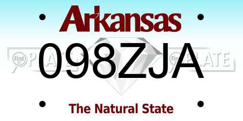 098ZJA Arkansas License Plate