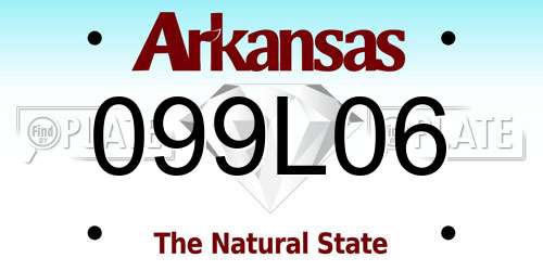 099L06 Arkansas License Plate