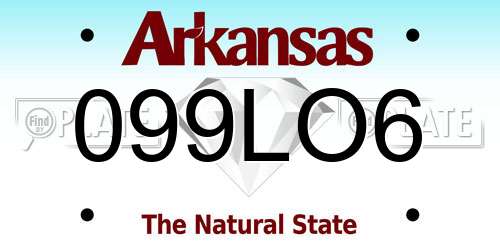 099LO6 Arkansas License Plate