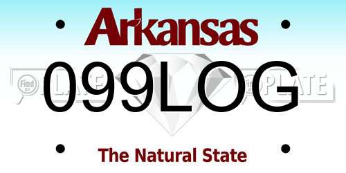 099LOG Arkansas License Plate