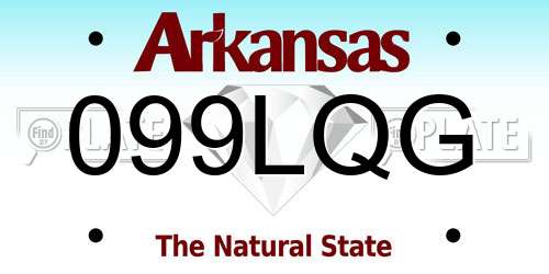 099LQG Arkansas License Plate