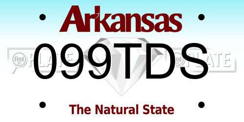 099TDS Arkansas License Plate