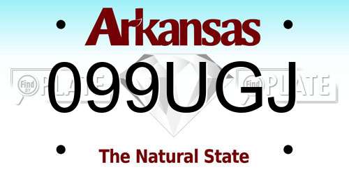 099UGJ Arkansas License Plate