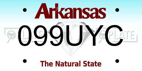 099UYC Arkansas License Plate