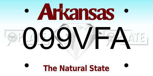 099VFA Arkansas License Plate