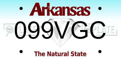 099VGC Arkansas License Plate