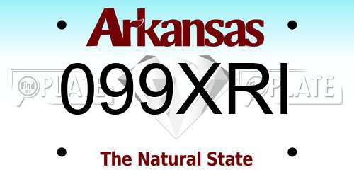 099XRI Arkansas License Plate