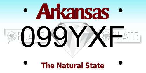 099YXF Arkansas License Plate
