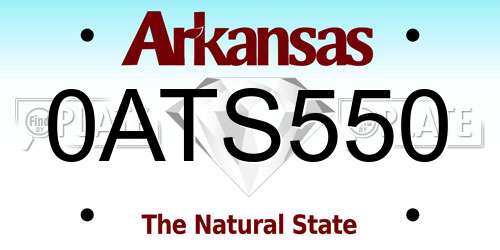 0ATS550 Arkansas License Plate
