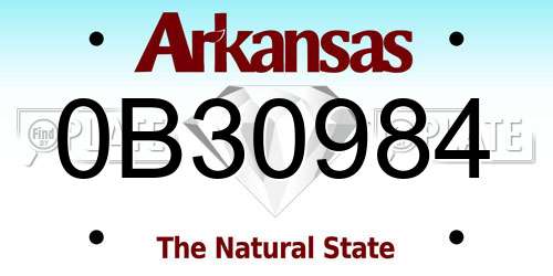 0B30984 Arkansas License Plate