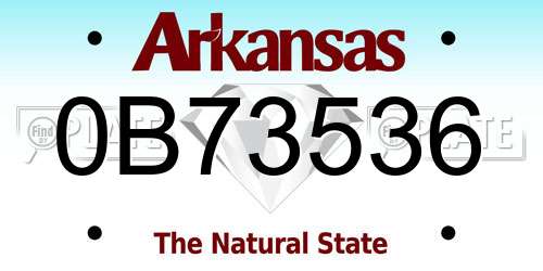 0B73536 Arkansas License Plate