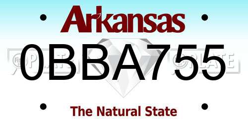 0BBA755 Arkansas License Plate