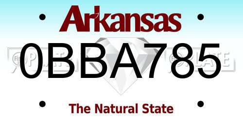 0BBA785 Arkansas License Plate