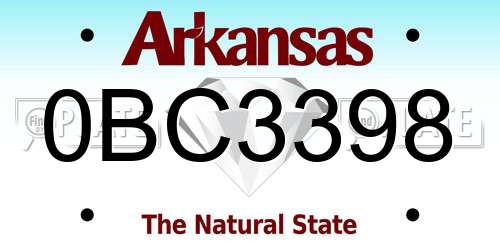 0BC3398 Arkansas License Plate