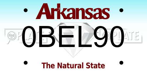 0BEL90 Arkansas License Plate