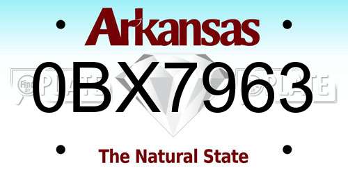 0BX7963 Arkansas License Plate