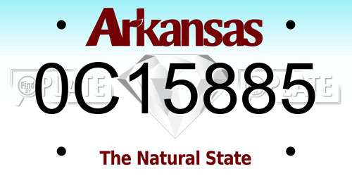 0C15885 Arkansas License Plate