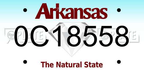 0C18558 Arkansas License Plate