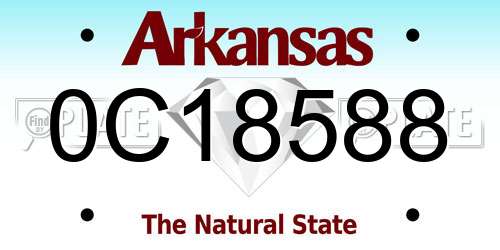 0C18588 Arkansas License Plate