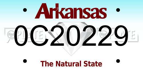 0C20229 Arkansas License Plate