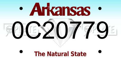 0C20779 Arkansas License Plate