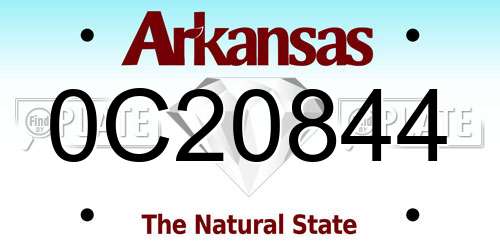 0C20844 Arkansas License Plate