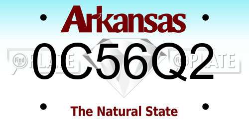 0C56Q2 Arkansas License Plate