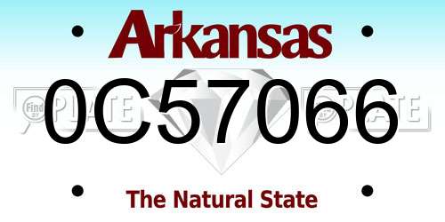 0C57066 Arkansas License Plate