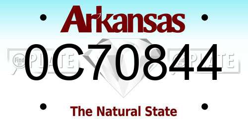 0C70844 Arkansas License Plate