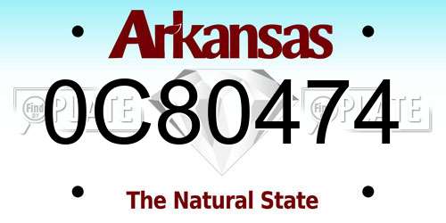 0C80474 Arkansas License Plate
