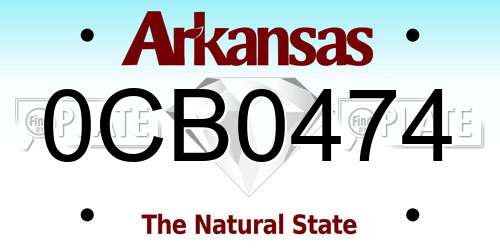 0CB0474 Arkansas License Plate