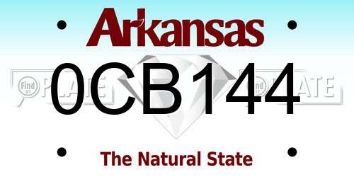 0CB144 Arkansas License Plate