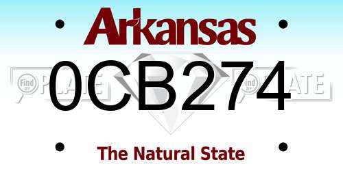 0CB274 Arkansas License Plate