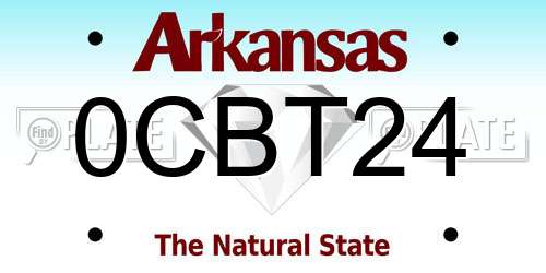 0CBT24 Arkansas License Plate
