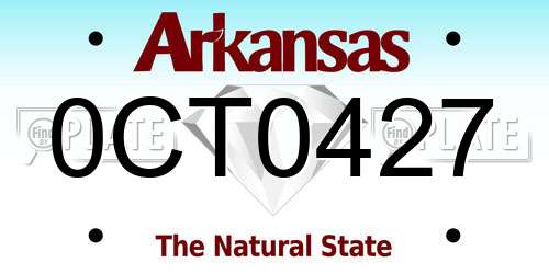 0CT0427 Arkansas License Plate