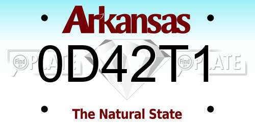 0D42T1 Arkansas License Plate