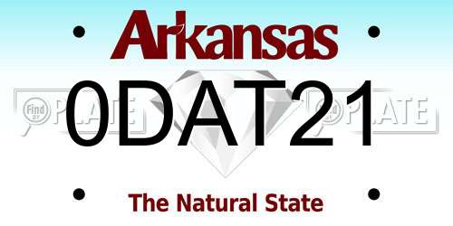 0DAT21 Arkansas License Plate