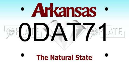 0DAT71 Arkansas License Plate